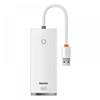 Baseus Lite Series Hub 4in1 USB To 4x USB 3.0, 25cm White (WKQX030002) (BASWKQX030002)-BASWKQX030002