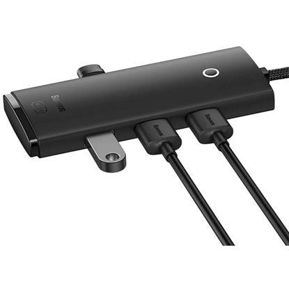 Baseus HUB  Adapter 4-Port USB-C OS-Lite 25cm (Black) (WKQX080101) (BASWKQX080101)-BASWKQX080101