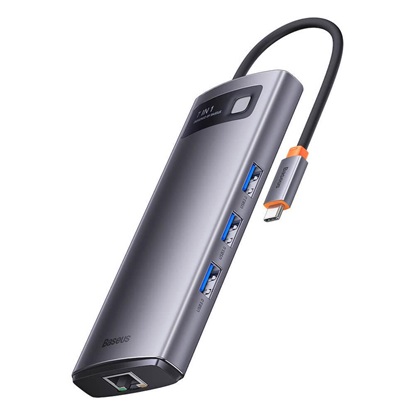 Baseus Hub 7in1 Metal Gleam Series, USB-C to 3x USB 3.0 + 2x HDMI + USB-C PD + Ethernet RJ45 (WKWG040113) (BASWKWG040113)-BASWKWG040113