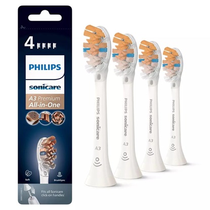 Philips A3 Premium All-in-one Ανταλλακτικές Κεφαλές για Ηλεκτρική Οδοντόβουρτσα 4τμχ (HX9094/10) (PHIHX9094-10)-PHIHX9094-10