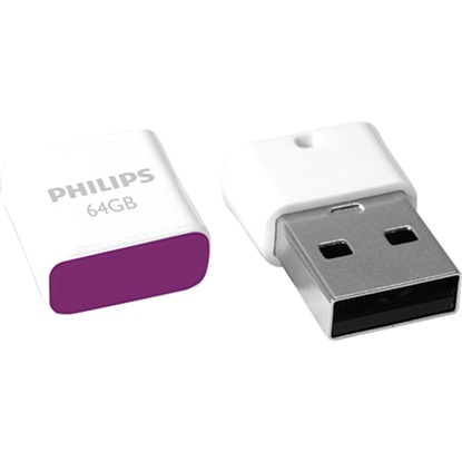 Philips Pico 64GB USB 2.0 Purple (FM64FD85B/00) (PHIFM64FD85B-00)-PHIFM64FD85B-00