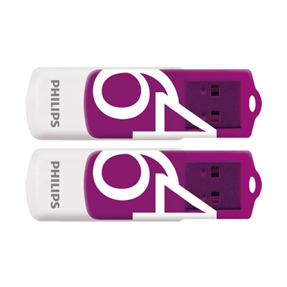 Philips Vivid pack 64GB USB 2.0 Stick Μωβ (FM64FD05D/00) (PHIFM64FD05D-00)-PHIFM64FD05D-00