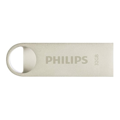 Philips Moon 32GB USB 2.0 Stick Ασημί (FM32FD160B/00) (PHIFM32FD160B-00)-PHIFM32FD160B-00