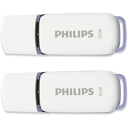 Philips Snow 32GB USB 2.0 2-Pack (FM32FD70D/00) (PHIFM32FD70D-00)-PHIFM32FD70D-00