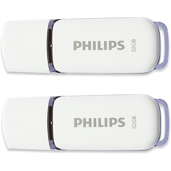 Philips Snow 32GB USB 2.0 2-Pack (FM32FD70D/00) (PHIFM32FD70D-00)-PHIFM32FD70D-00