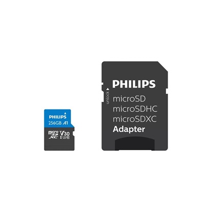 Philips Ultra Pro microSDXC 256GB Class 10 U3 V30 UHS-I με αντάπτορα (FM25MP65B/00) (PHIFM25MP65B-00)-PHIFM25MP65B-00