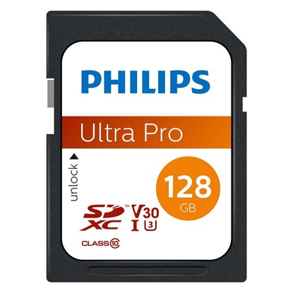 Philips SDXC 128GB Class 10 U3 V30 A1 UHS-I με αντάπτορα (FM12SD65B/00) (PHIFM12SD65B-00)-PHIFM12SD65B-00
