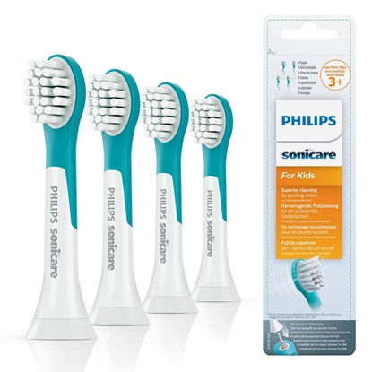 Philips Ανταλλακτικό για Ηλεκτρική Οδοντόβουρτσα Turquoise για 3+ χρονών 4τμχ (HX6034/33) (PHIHX6034-33)-PHIHX6034-33