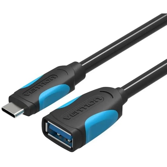 VENTION USB 3.0 A Female to Type-C Male OTG Cable 0.1M Black (VAS-A51-B010) (VENVAS-A51-B010)-VENVAS-A51-B010