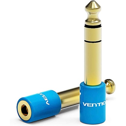 VENTION 6.5mm Male to 3.5mm Female Audio Adapter Blue (VAB-S01-L) (VENVAB-S01-L)-VENVAB-S01-L
