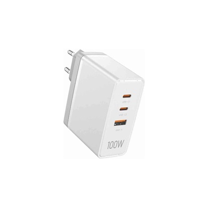 VENTION 3-Port USB (C+C+A) GaN Charger (100W/100W/30W) EU White (FEGW0-EU) (VENFEGW0-EU)-VENFEGW0-EU
