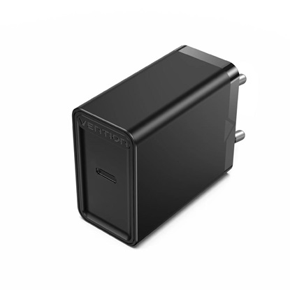 VENTION USB-C Wall Charger (20W) EU Black (FADB0-EU) (VENFADB0-EU)-VENFADB0-EU