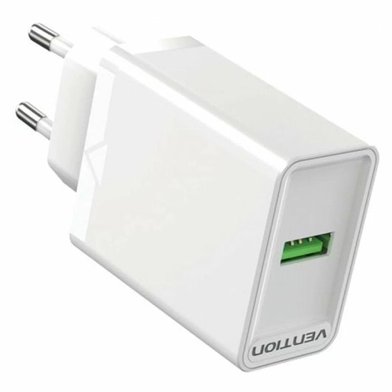 VENTION USB Wall Charger (18W) EU White (FABW0-EU) (VENFABW0-EU)-VENFABW0-EU