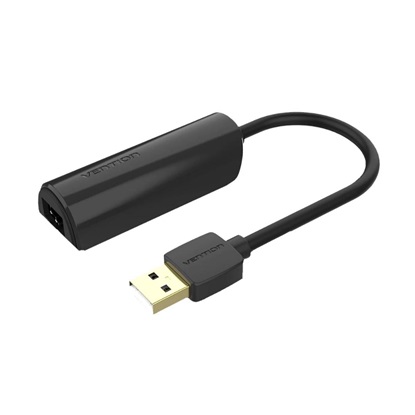VENTION USB 2.0 to 100Mbps Ethernet Adapter ABS Type Black 0.15M (CEGBB) (VENCEGBB)-VENCEGBB