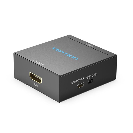 VENTION RCA to HDMI Converter Black Metal Type (AEFB0) (VENAEFB0)-VENAEFB0