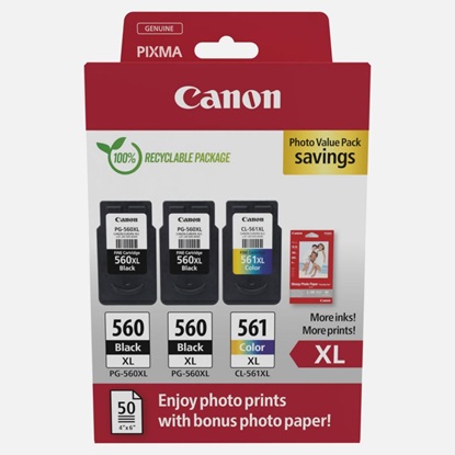 Canon Μελάνι Inkjet PG-560XLx2/CL-561XL Ph.Val.Pk (3712C012) (CANCL-561XLPMP)-CANCL-561XLPMP