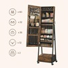 Songmics Jewelry Cabinet Rustic Brown 41.5x37x152.5cm (JJC004X01) (SNGJJC004X01)-SNGJJC004X01