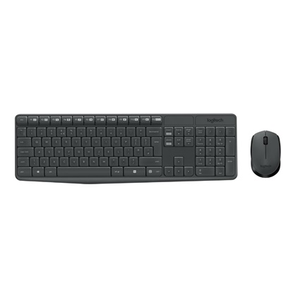 Logitech MK235 Ασύρματο Σετ Πληκτρολόγιο & Ποντίκι Αγγλικό Grey (920-007931) (LOGMK235US)-LOGMK235US