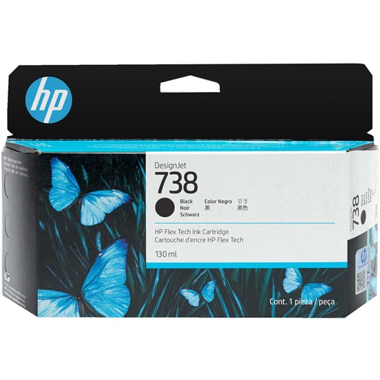 HP Μελάνι Inkjet No.738 130-ML Black DesignJet (498N4A) (HP498N4A)-HP498N4A