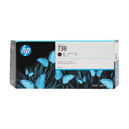 HP Μελάνι Inkjet No.738 300-ML Black DesignJet (498N8A) (HP498N8A)-HP498N8A