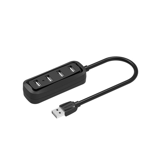 VENTION 4-Ports USB 2.0 Hub 0.5M Black (VAS-J43-B050) (VENVAS-J43-B050)-VENVAS-J43-B050