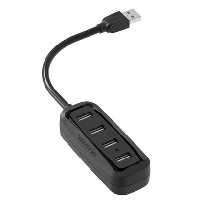 VENTION 4-Ports USB 2.0 Hub 0.15M Black (VAS-J43-B015) (VENVAS-J43-B015)-VENVAS-J43-B015