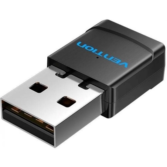 VENTION USB Wi-Fi Dual Band Adapter 2.4G/5G Black ABS Type (KDSB0) (VENKDSB0)-VENKDSB0