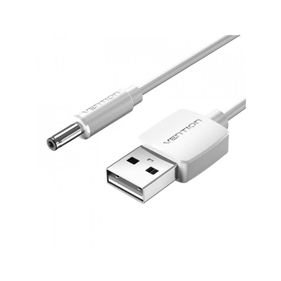 VENTION USB to DC 3.5mm Barrel Jack Power Cable 1M White (CEXWF) (VENCEXWF)-VENCEXWF