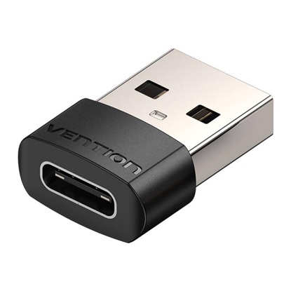 VENTION USB 2.0 Male to Type-C Female Adapter Black PVC Type (CDWB0) (VENCDWB0)-VENCDWB0
