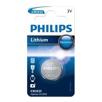 Philips Electronics Lithium Μπαταρία Ρολογιών CR2025 3V 1τμχ (CR2025/01B) (PHICR2025-01B)-PHICR2025-01B