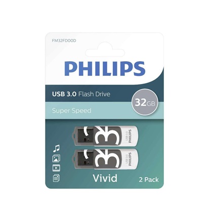 Philips Vivid pack 32GB USB 3.0 Stick Γκρι (PHUSB32GVIVIDU3P2) (PHIPHUSB32GVIVIDU3P2)-PHIPHUSB32GVIVIDU3P2