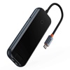 Baseus Hub 5in1  AcmeJoy series USB-C to 2xUSB 3.0 + USB 2.0 + USB-C PD + RJ45 dark grey (WKJZ010113) (BASWKJZ010113)-BASWKJZ010113