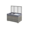 Outsunny Garden Storage Box Με Εσωτερική Αδιάβροχη Υφασμάτινη Επένδυση Γκρι 76x45x48 (865-018V00GY) (OUT865-018V00GY)-OUT865-018V00GY