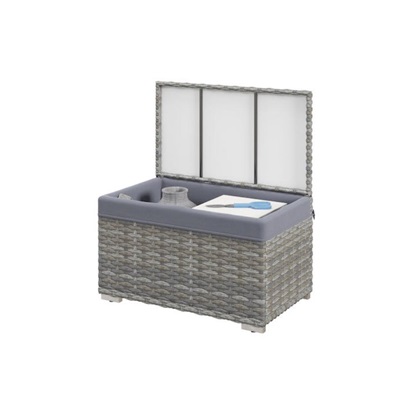 Outsunny Garden Storage Box Με Εσωτερική Αδιάβροχη Υφασμάτινη Επένδυση Γκρι 76x45x48 (865-018V00GY) (OUT865-018V00GY)-OUT865-018V00GY