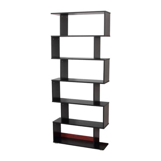 Homcom Ξύλινη Βιβλιοθήκη Με 6 Ράφια 80x24x191 (831-037BK) (HOM831-037BK)-HOM831-037BK