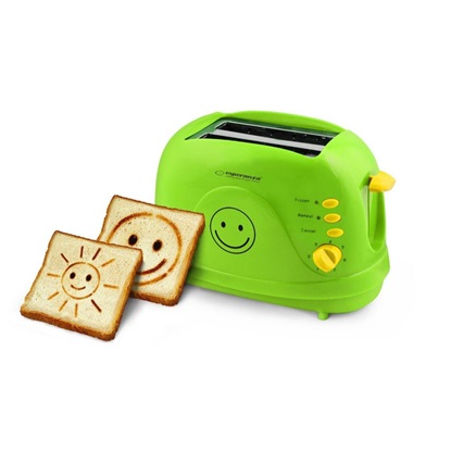 Esperanza Image Smiley Φρυγανιέρα 2 Θέσεων 750W Πράσινη (EKT003) (ESPEKT003)-ESPEKT003