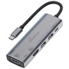 MediaRange USB Type-C 5 in-1 Multiport Adapter with 2xHDMI out Silver (MRCS511)-MRCS511