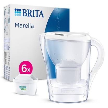 Brita Marella Maxtra Pro Κανάτα Πλαστική με 6 Ανταλλακτικά Φίλτρα Maxtra 2.4L (BRI24359)-BRI24359