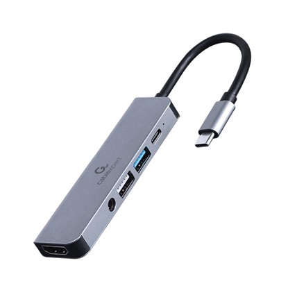 Gembird USB-C Docking Station με HDMI 4K PD Γκρι (A-CM-COMBO5-02) (GEMA-CM-COMBO5-02)-GEMA-CM-COMBO5-02
