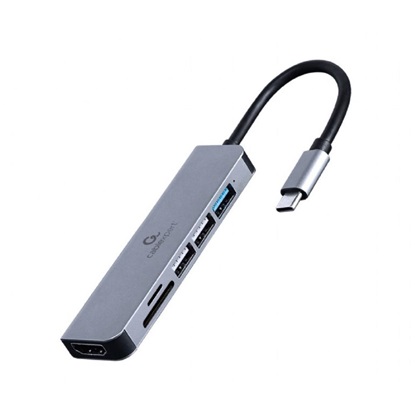 Gembird USB-C Docking Station με HDMI 4K Γκρι (A-CM-COMBO6-02) (GEMA-CM-COMBO6-02)-GEMA-CM-COMBO6-02