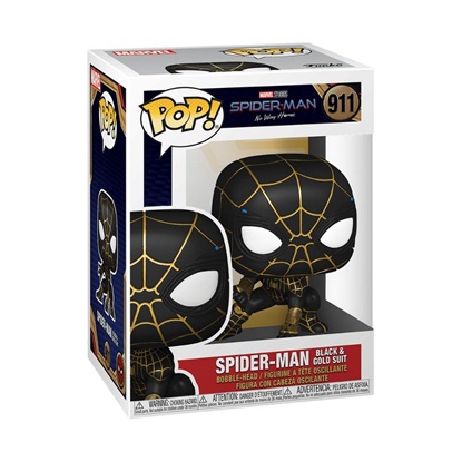 Funko Pop! Movies: Spider-Man No Way Home - Spider-Man Black & Gold Suit #911 (FNK68272)-FNK68272