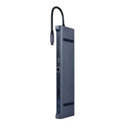 Gembird USB-C Docking Station με DisplayPort 4K PD Ethernet Γκρι (A-CM-COMBO10-01) (GEMA-CM-COMBO10-01)-GEMA-CM-COMBO10-01