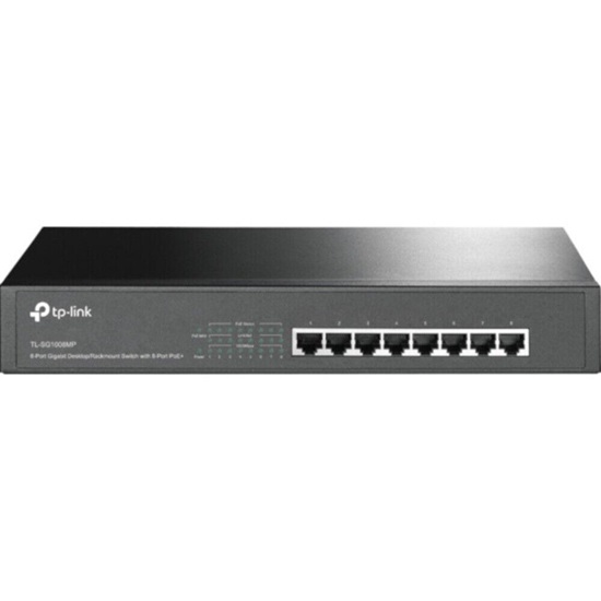 TP-Link 8-Port Gigabit Desktop/Rackmount Switch with 8-Port PoE+ (TL-SG1008MP) (TPTL-SG1008MP)-TPTL-SG1008MP