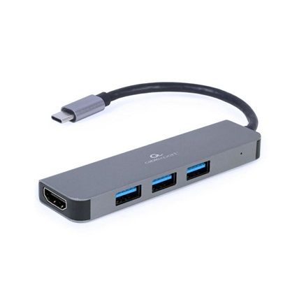 Gembird USB-C HDMI Hub 3x USB 3.0 Adapter (A-CM-COMBO2-01) (GEMA-CM-COMBO2-01)-GEMA-CM-COMBO2-01