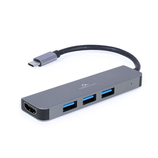 Gembird USB-C HDMI Hub 3x USB 3.0 Adapter (A-CM-COMBO2-01) (GEMA-CM-COMBO2-01)-GEMA-CM-COMBO2-01