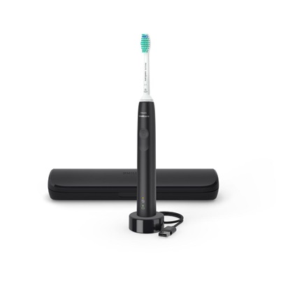 Philips Sonicare 3100 Series Ηλεκτρική Οδοντόβουρτσα και Θήκη Ταξιδίου Black (HX3673/14) (PHIHX3673-14)-PHIHX3673-14
