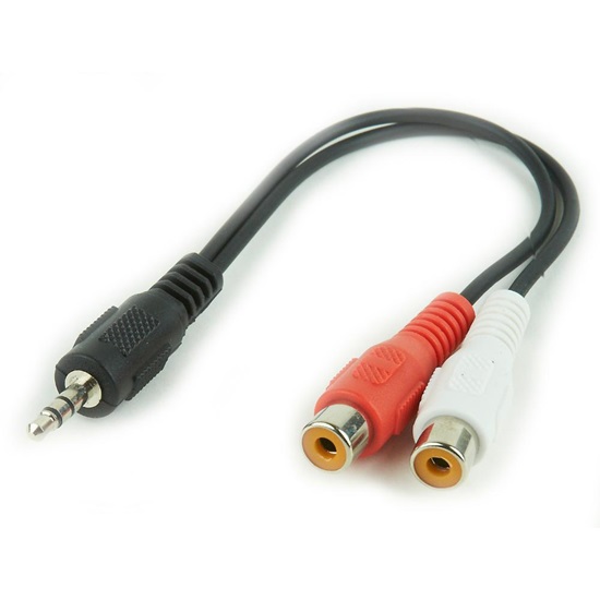Gembird Cca-406 Stereo Minijack Cable -> 2x Rca (Cinch) F 0.2m (CCA-406) (GEMCCA-406)-GEMCCA-406