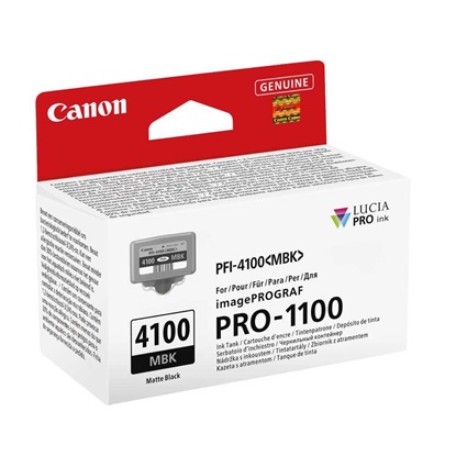 Canon Μελάνι Inkjet PFI4100MBK Matte Black (6776C001) (CANPFI-4100MBK)-CANPFI-4100MBK