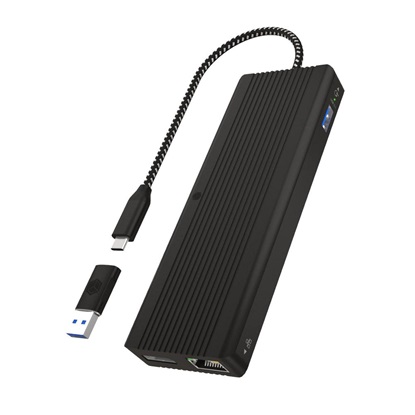 RaidSonic ICY BOX USB-C Docking Station με HDMI/DisplayPort 4K PD Ethernet και σύνδεση 2 Οθονών Μαύρο (IB-DK4080AC) (RSCIB-DK4080AC)-RSCIB-DK4080AC