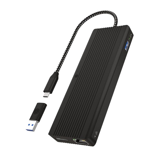 RaidSonic ICY BOX USB-C Docking Station με HDMI/DisplayPort 4K PD Ethernet και σύνδεση 2 Οθονών Μαύρο (IB-DK4080AC) (RSCIB-DK4080AC)-RSCIB-DK4080AC